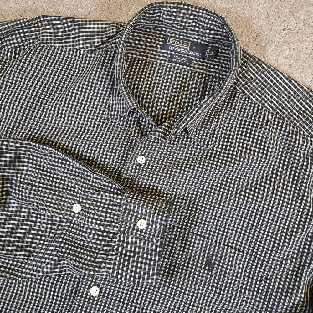 Polo Ralph Lauren Marlowe Long Sleeve Button Down 100% Cotton Pony Logo Size XL